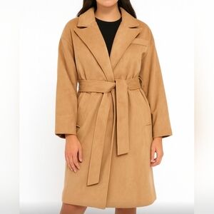 Rebecca Minkoff Faux Suede Wrap Coat Small